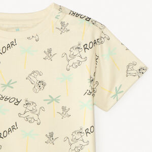 T-shirt manches courtes 1/2 oversize imprimé Le Roi Lion Disney pour bébé garçon 