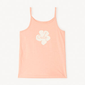 Débardeur en jersey uni print fleurs pour fille 
