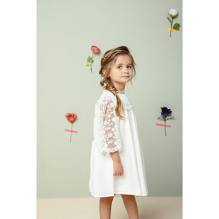 Robe De Ceremonie Blanche A Details En Tulle Brode Orchestra Fr