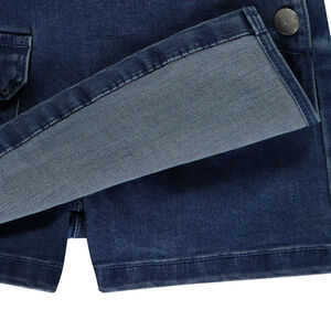 Salopette courte en jean effet robe pour fille 