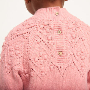 Robe manches longues en tricot uni pour bébé fille 