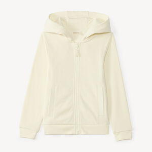 Gilet molleton uni à capuche pour fille 