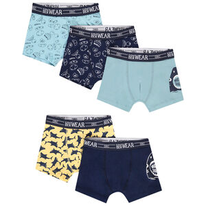 Lot de 5 boxers imprimé fantaisie requins pour garçon  