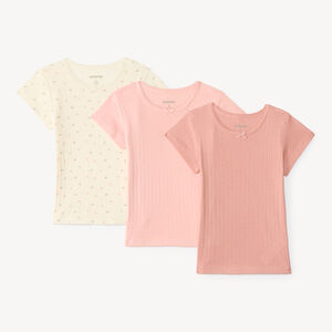 Lot de 3 maillots de corps manches courtes fille 