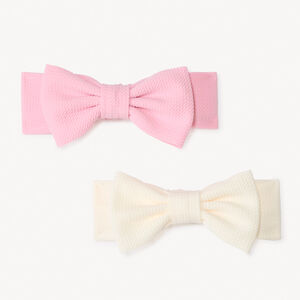 Lot de 2 bandeaux pour cheveux à nœuds pour bébé fille 