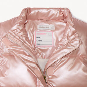 Doudoune sans manches matelassée effet satiné pour fille 