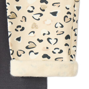Lot de 2 leggings en molleton fille 