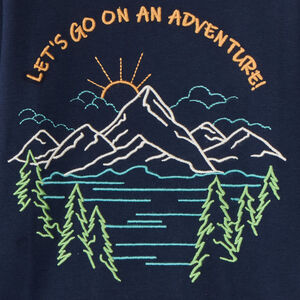 T-shirt manches longues broderie montagne garçon 