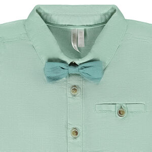 Ensemble 2 pièces chemise avec nœud papillon + bermuda pour bébé garçon 