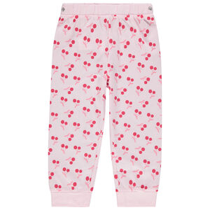 Pyjama imprimé cerises à paillettes 