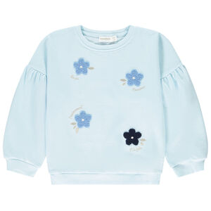 Sweat molleton oversize à fleurs en bouclettes pour fille 
