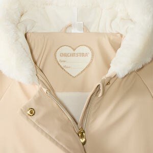 Parka bébé fille doublée sherpa à capuche 