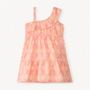 Robe asymétrique à motif fantaisie pour fille  