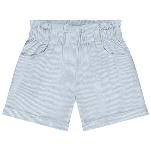 Short évasé en seersucker rayé pour fille 