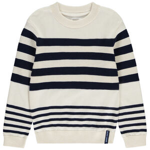 Pull rayé en tricot fantaisie pour garçon 