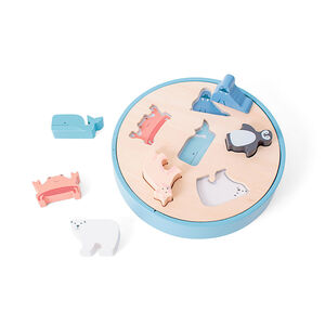 Jeu trieur de formes des animaux de l'arctique  