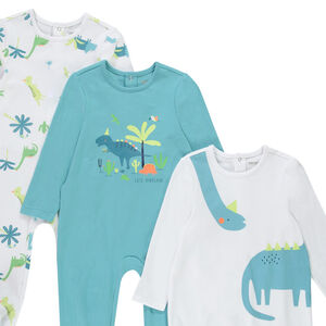 Lot de 3 dors-bien motifs dinosaures pour bébé garçon 
