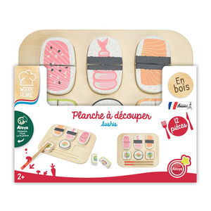 Planche à sushis en bois avec baguettes 