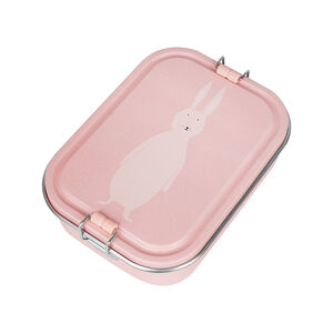 Lunchbox compartimentée en inox Mrs. Rabbit rose 
