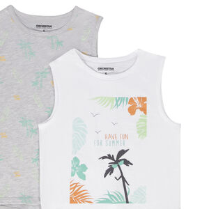 Lot de 5 débardeurs en jersey print fantaisie garçon 