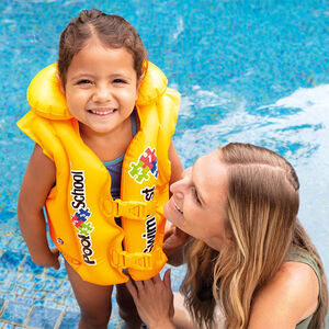 Gilet de natation gonflable 3-6 ans Pool School jaune 
