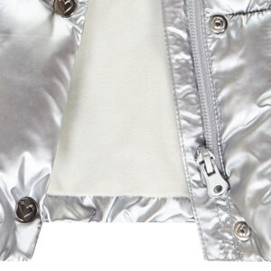 Doudoune sans manches unie effet irisé pour fille 