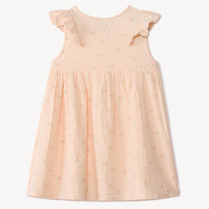 Ensemble robe + bloomer + bandeau imprimés pour bébé fille 