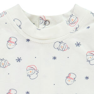 Ensemble 2 pièces motif bonhommes de neige pour bébé garçon 