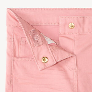Pantalon slim bébé fille en twill uni 