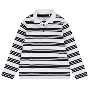 Polo manches longues rayé pour garçon 