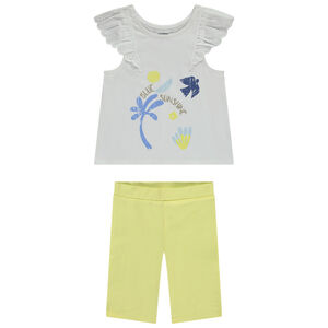 Ensemble 2 pièces avec débardeur fantaisie à broderie anglaise pour fille 