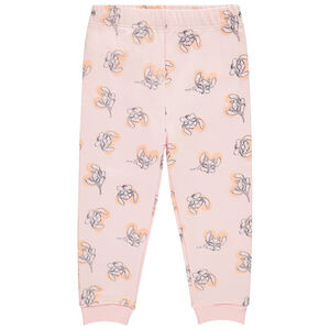 Pyjama 2 pièces en molleton Stitch Disney pour bébé fille avec finitions différentes selon l'âge 