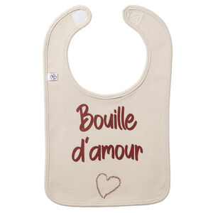 Bavoir "Bouille d'amour" - Sable 