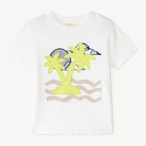 T-shirt manches courtes broderie ludique palmier pour garçon 