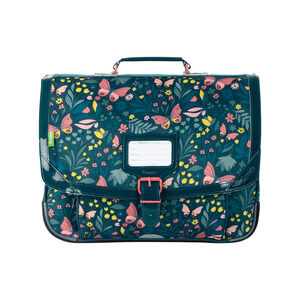Cartable Romane vert imprimé papillon 38 cm 