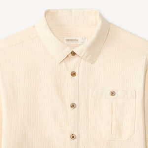 Chemise manches longues côtelée garçon 