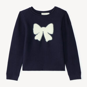 Pull fille texturé à motif fantaisie 
