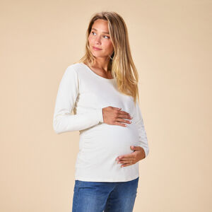 T-shirt manches longues de grossesse uni 