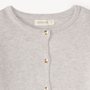 Gilet tricot uni fantaisie pour fille 