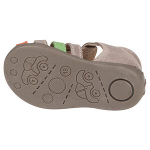 Nu-pieds avec boucle réglable et lanières contrastées 