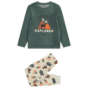 Set pyjama 2 pièces en velours avec imprimé pour garçon  