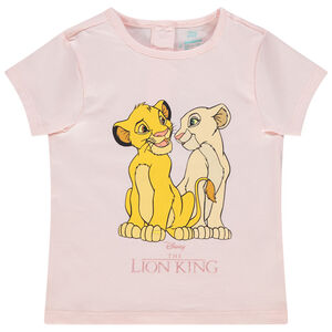 T-shirt manches courtes uni print Roi Lion Disney 