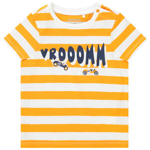 T-shirt manches courtes rayé à message pour bébé garçon 