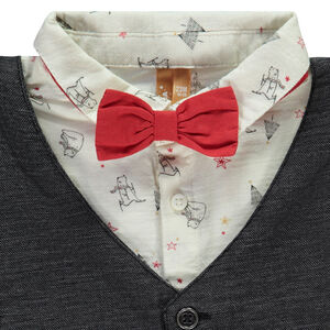 Ensemble de fête 4 pièces avec nœud papillon pour bébé garçon 