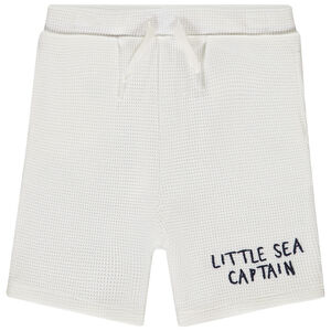 Bermuda en nid d'abeille brodé pour bébé garçon 