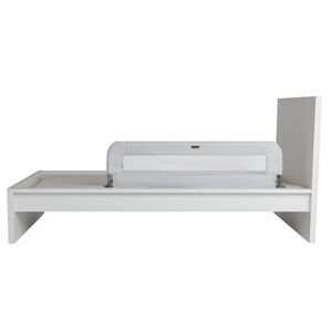 Barrière de lit avec filet et poche 120cm gris 