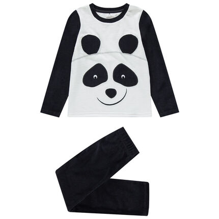 Pyjama Panda Bicolore En Velours Orchestra Fr