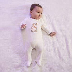 Pyjama garçon naissance blanc Hello - Bébé Roi