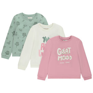 Lot de 3 sweats molleton fantaisie pour fille 