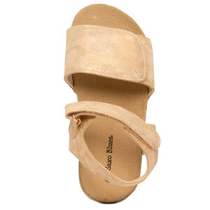 Sandales brillantes à scratchs effet peau de serpent pour fille 